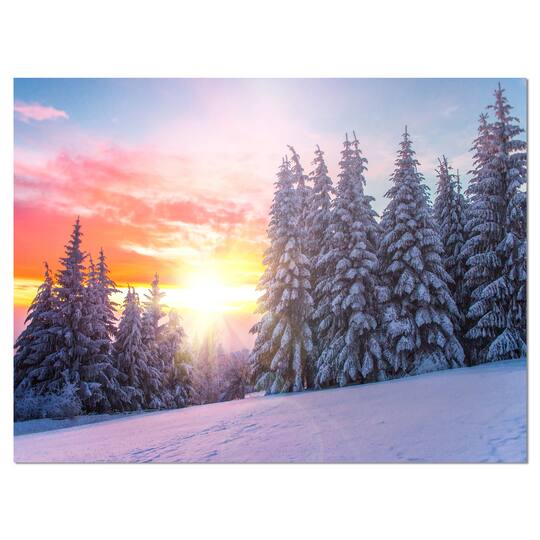Designart - Winter Sunset in Bulgaria